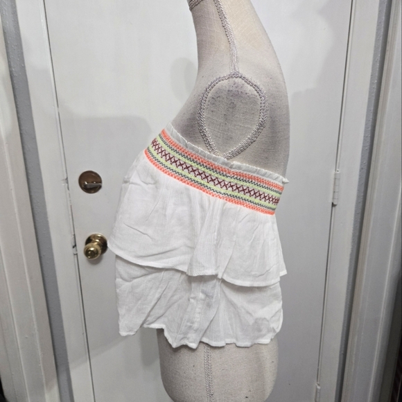 Aerie Tiered Strapless Top Boho Style NWT Sz Large - Picture 8 of 9